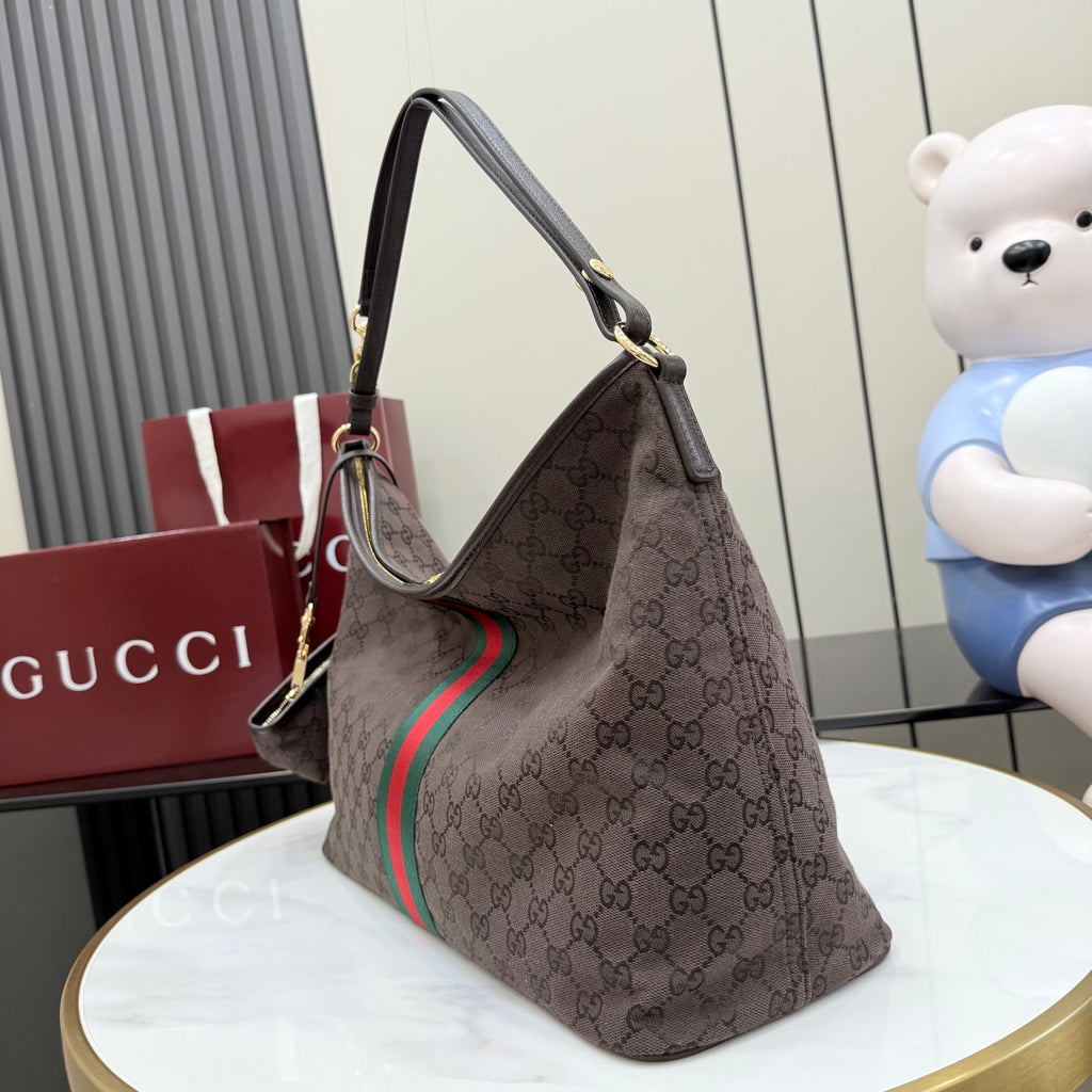 Gucci Brown Leather Shoulder Bag