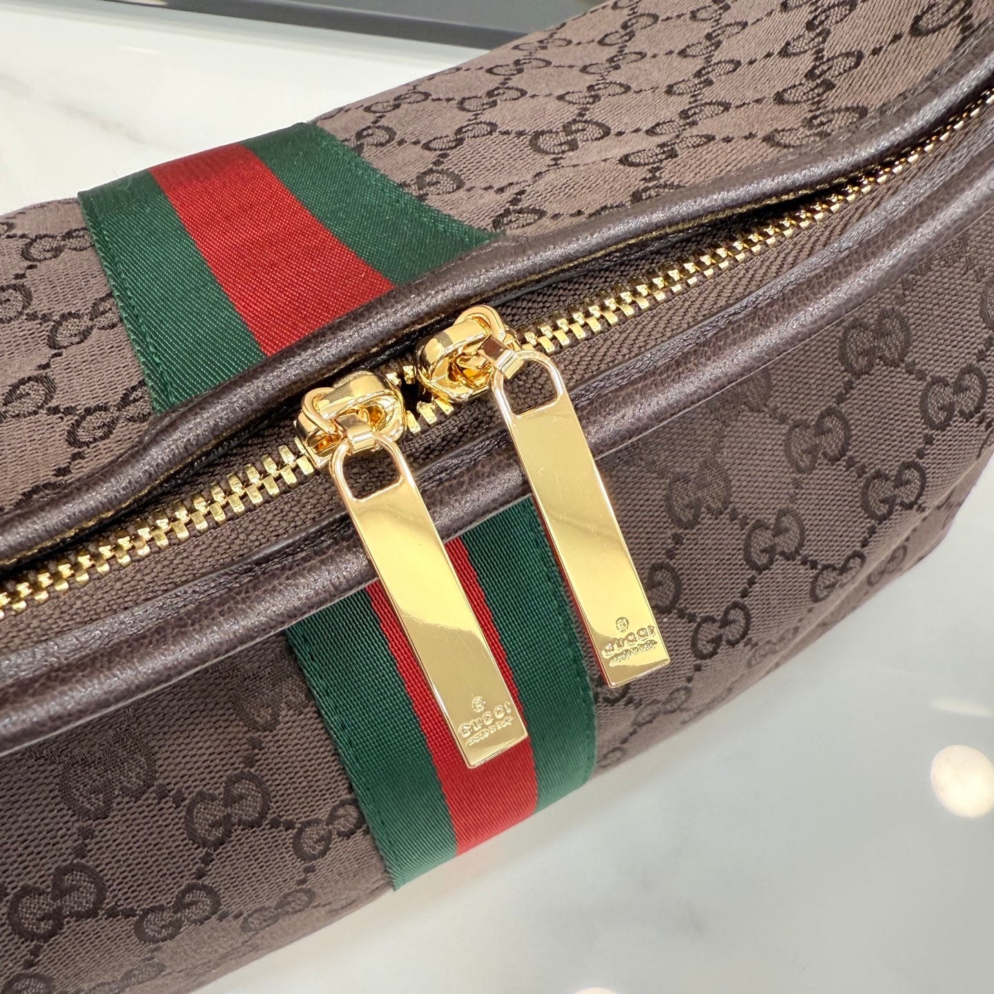 Gucci Brown Leather Shoulder Bag
