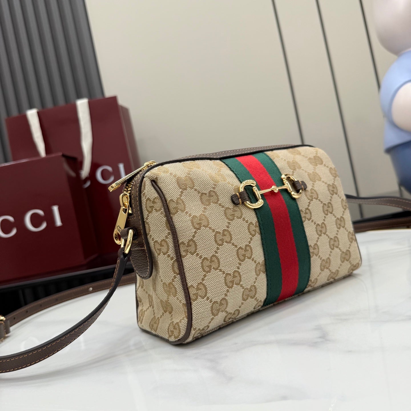 Gucci Black Leather Horsebit Quilted Backpack