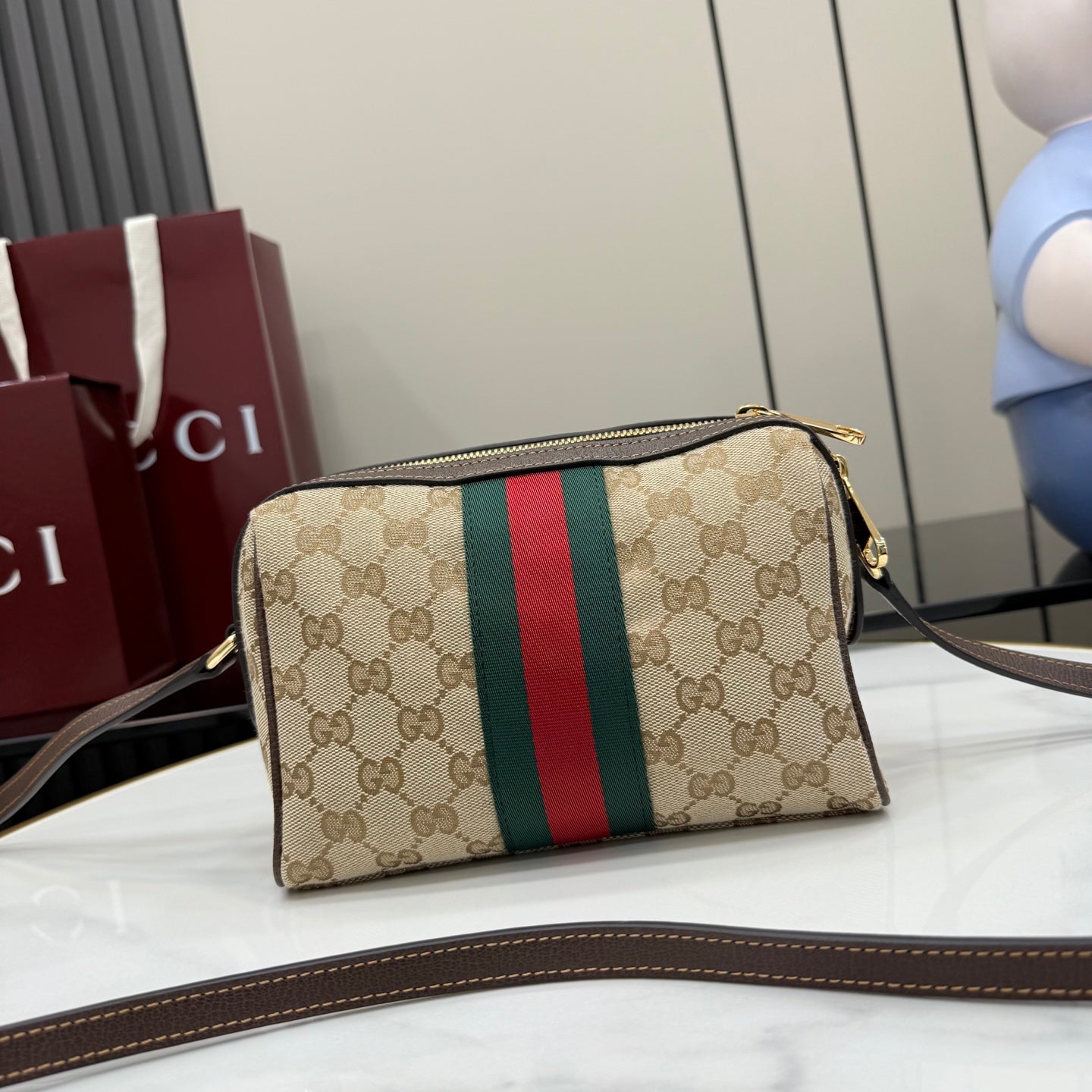 Gucci Black Leather Horsebit Quilted Backpack