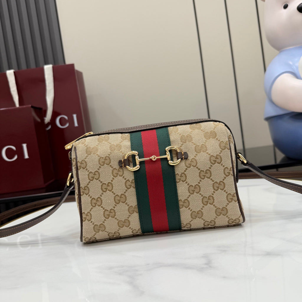 Gucci Black Leather Horsebit Quilted Backpack