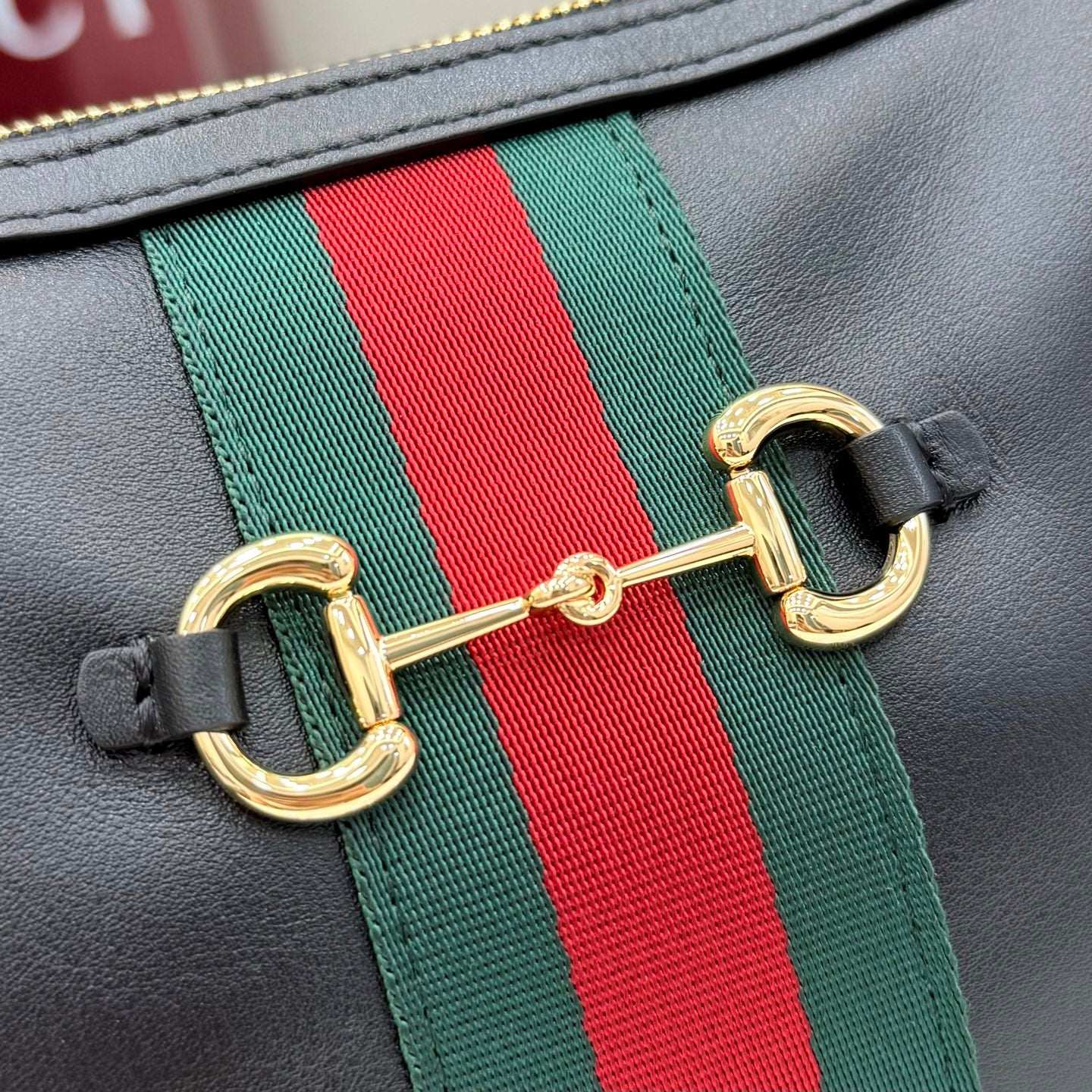 Gucci Black Leather Horsebit Quilted Crossbody Bag