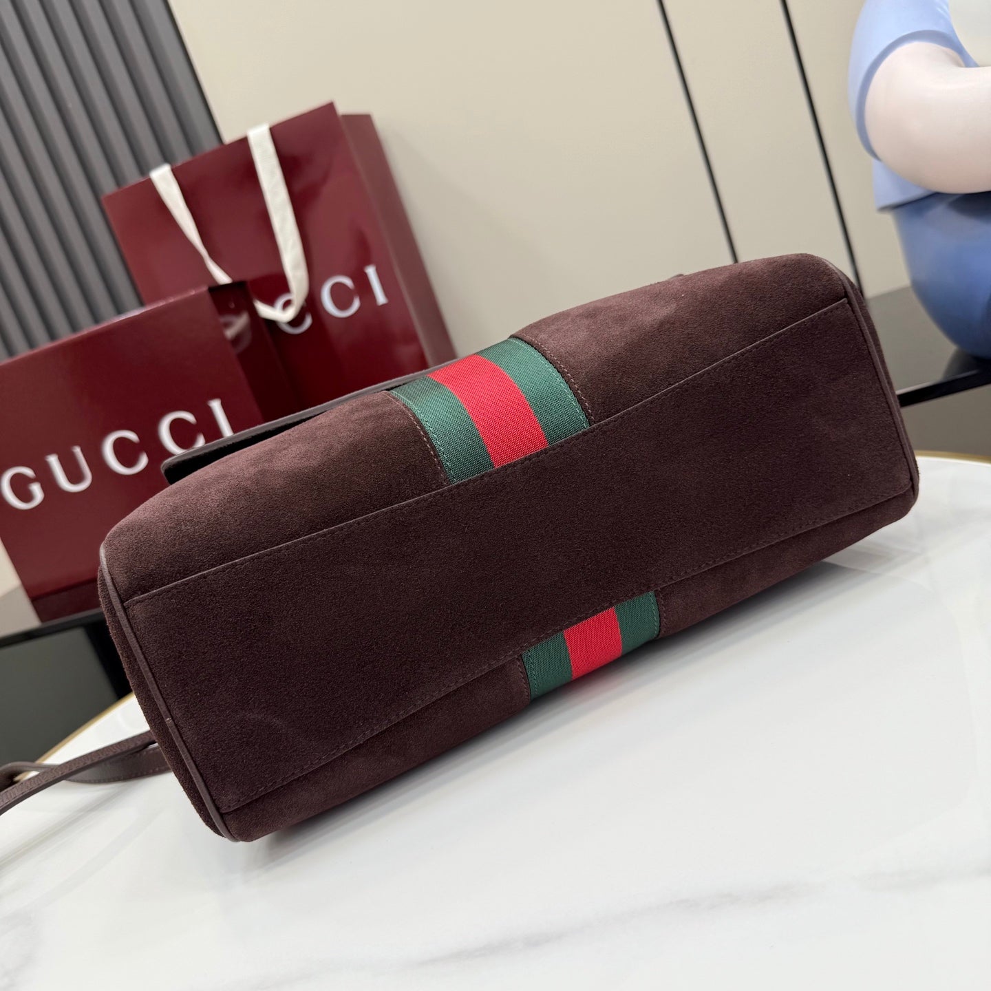 Gucci White Leather Horsebit Printed Quilted Tote Bag
