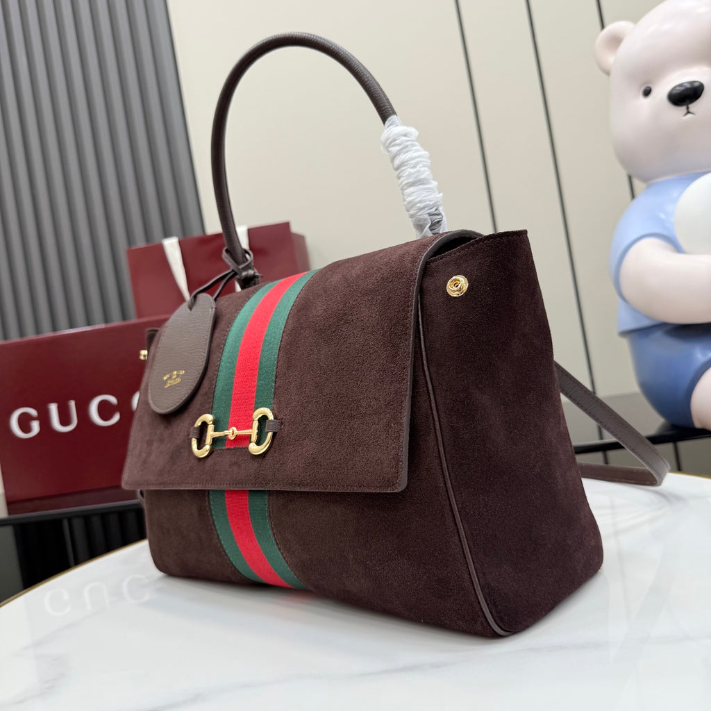 Gucci White Leather Horsebit Printed Quilted Tote Bag