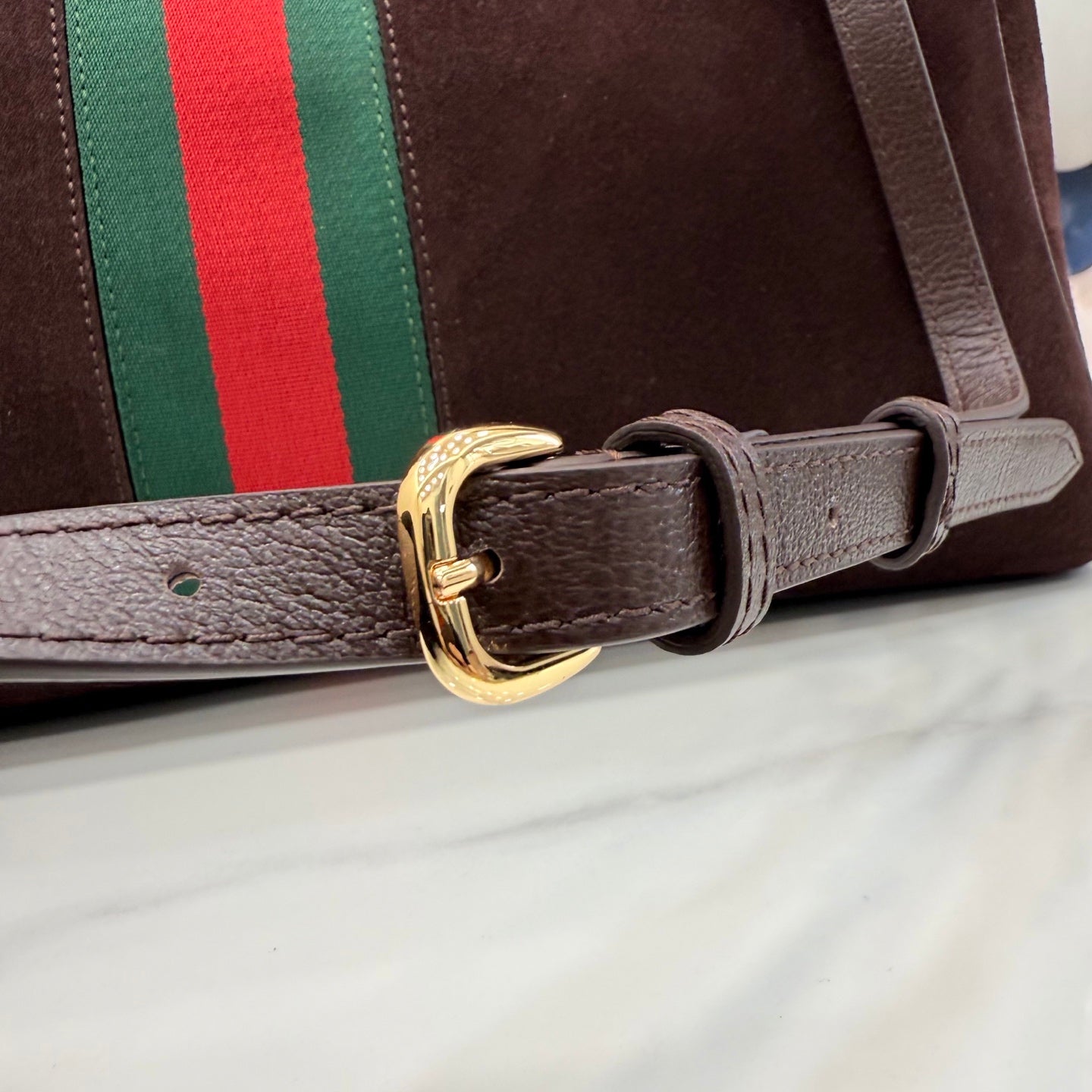 Gucci Brown Leather Horsebit Handbag