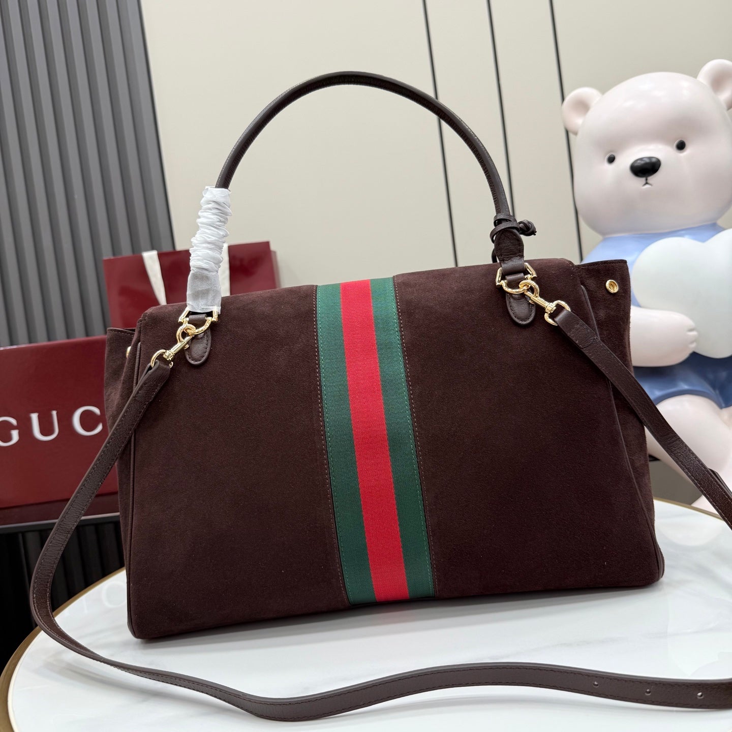 Gucci Brown Leather Horsebit Handbag