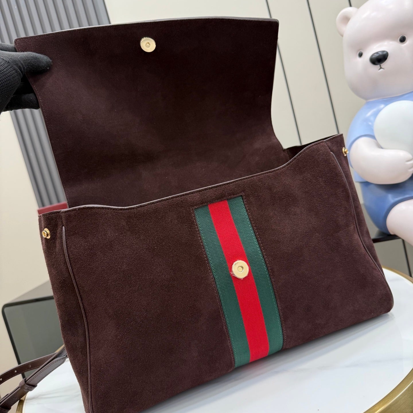 Gucci Brown Leather Horsebit Handbag