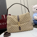 Gucci Jackie 1961 Brown Leather Lock-Detail Lock Bag