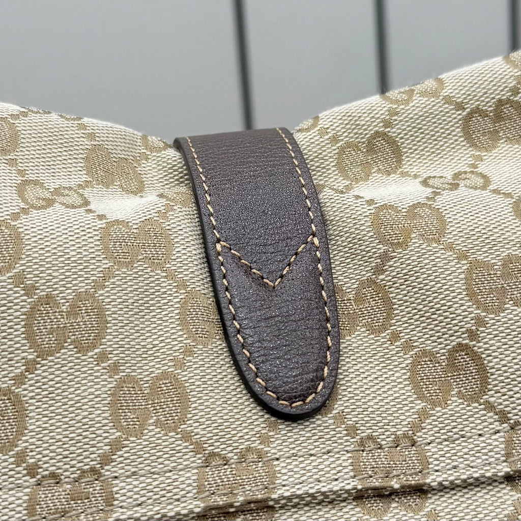 Gucci Jackie 1961 Brown Leather Lock-Detail Lock Bag