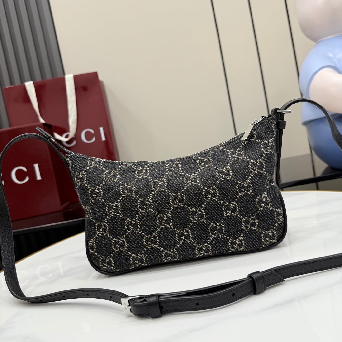 Gucci Black Nylon Card Holder