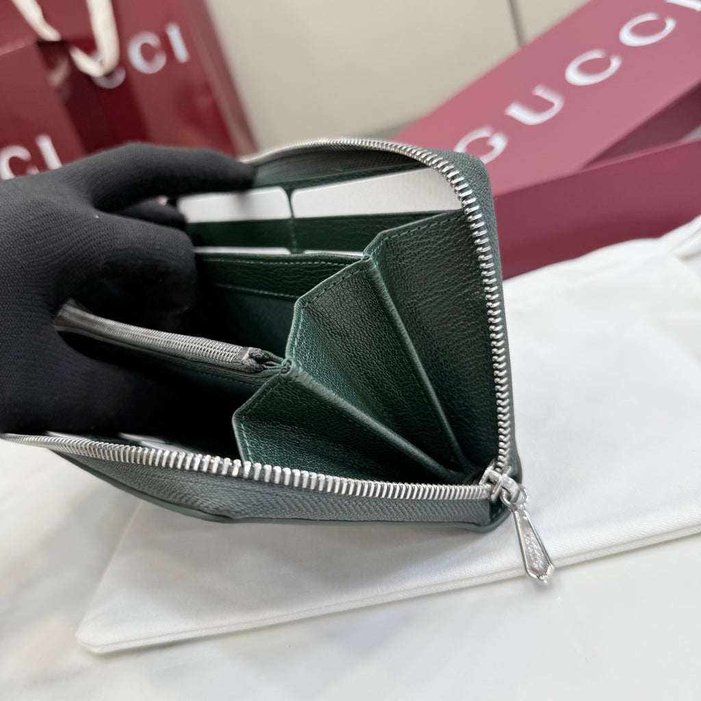 Gucci Green Leather Clutch
