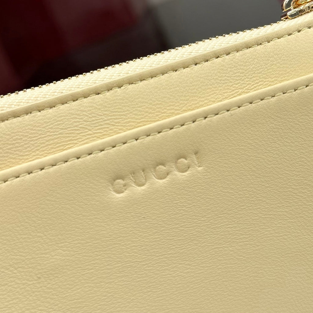 Gucci GG Marmont Black Leather Double G Quilted Key Case