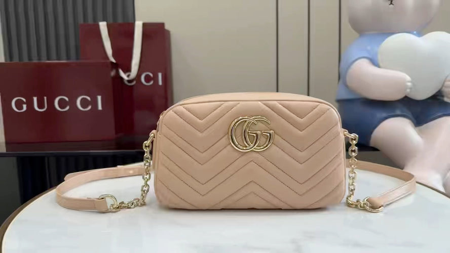 Gucci GG Marmont White Leather Tote Bag