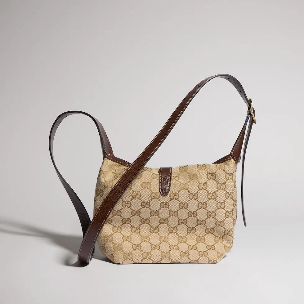 Gucci Brown Leather Lock-Detail Lock Quilted Tote Bag