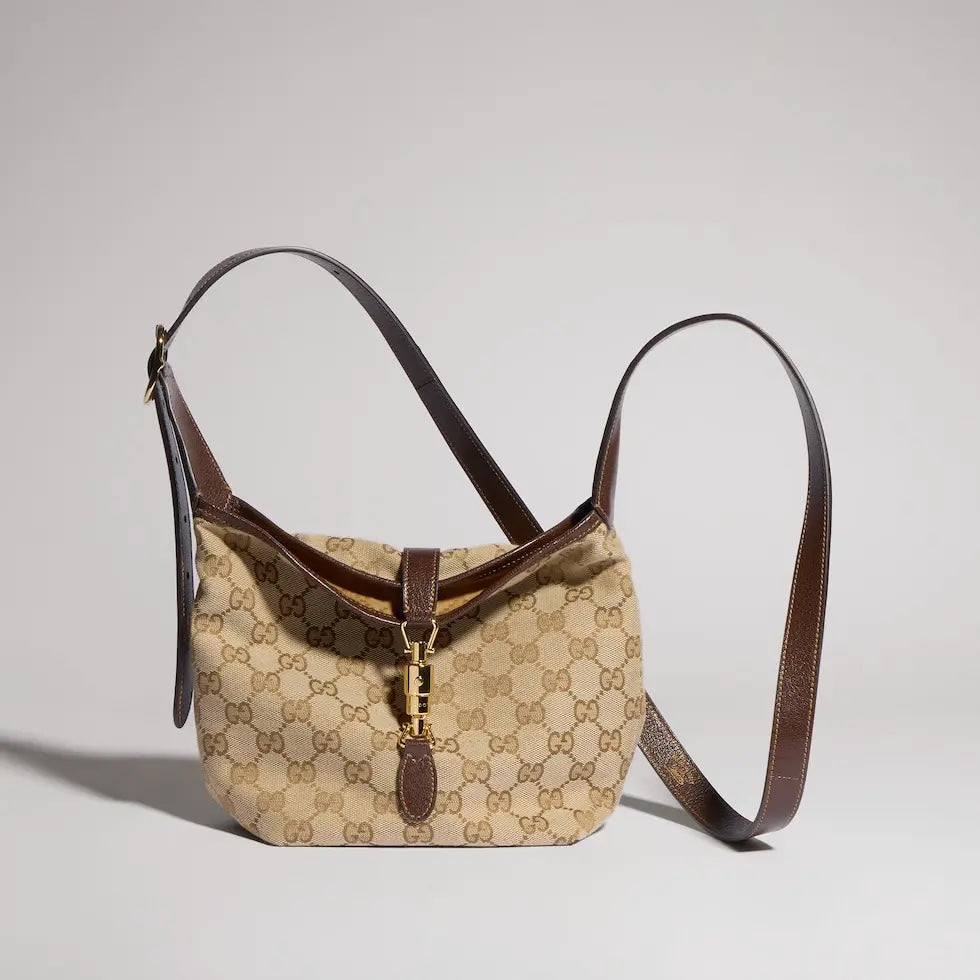 Gucci Brown Leather Lock-Detail Lock Quilted Tote Bag