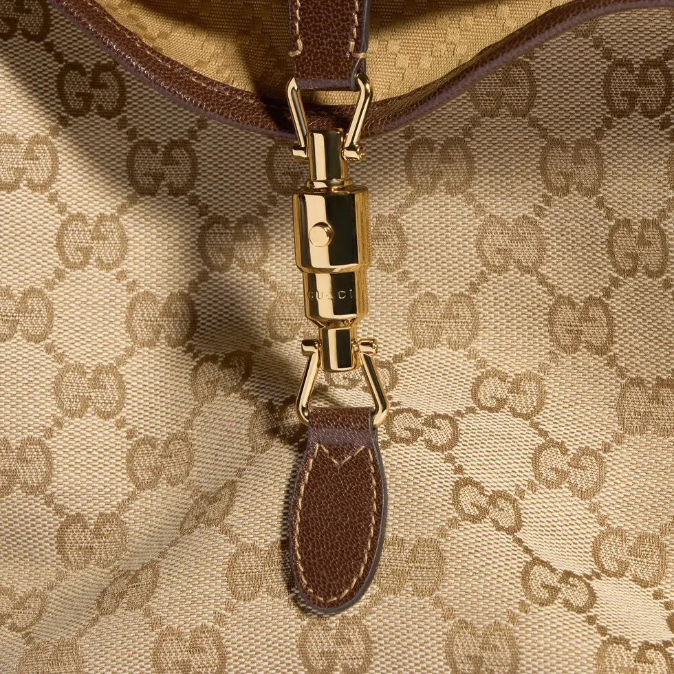 Gucci Brown Leather Lock-Detail Lock Quilted Tote Bag