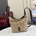Gucci Brown Leather Lock-Detail Lock Tote Bag
