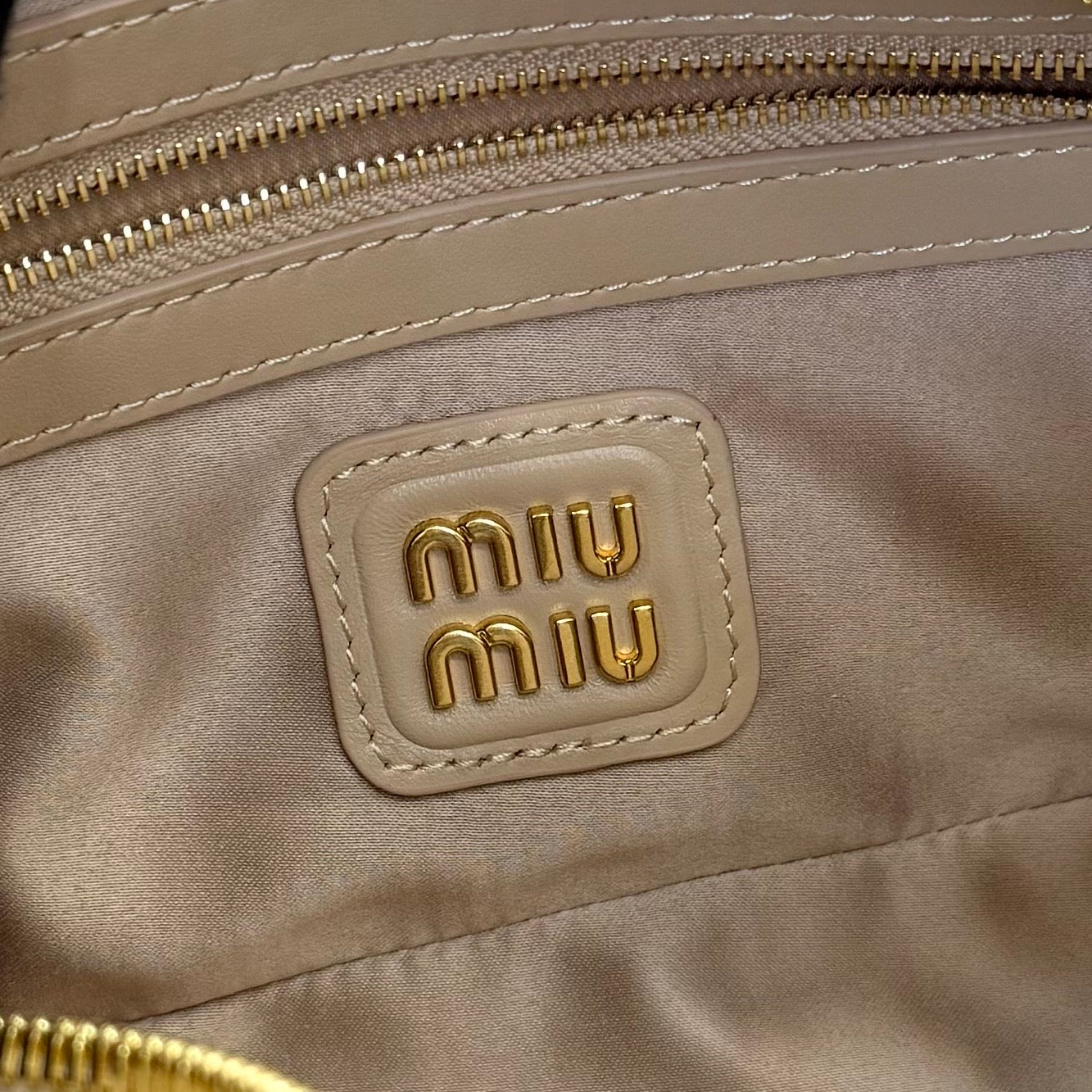 Miu Miu Pink Leather Letter-Motif Crossbody Bag