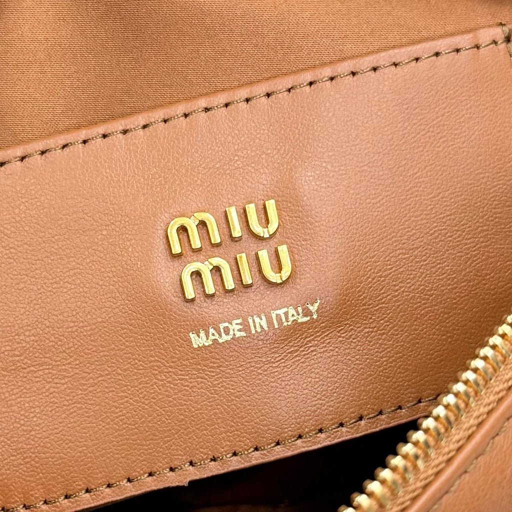 Miu Miu Brown Leather Backpack