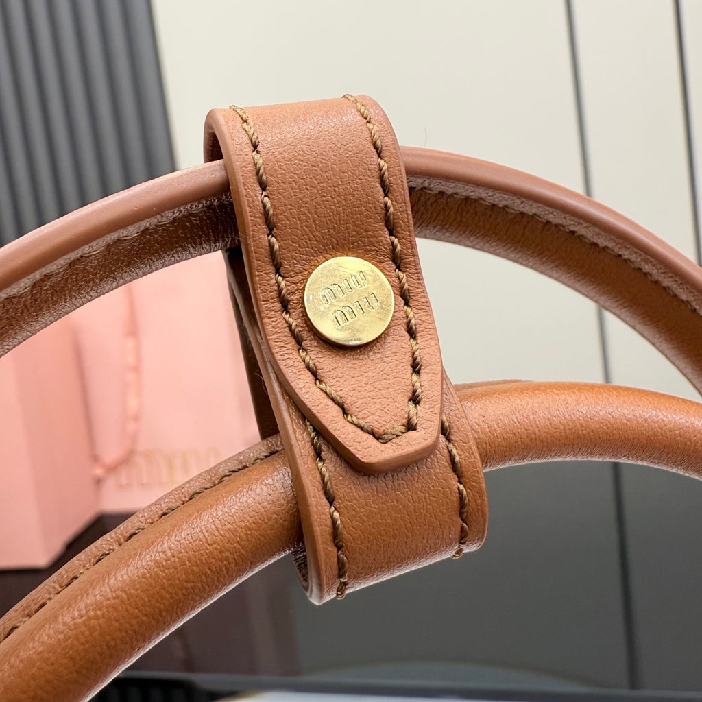 Miu Miu Brown Leather Backpack