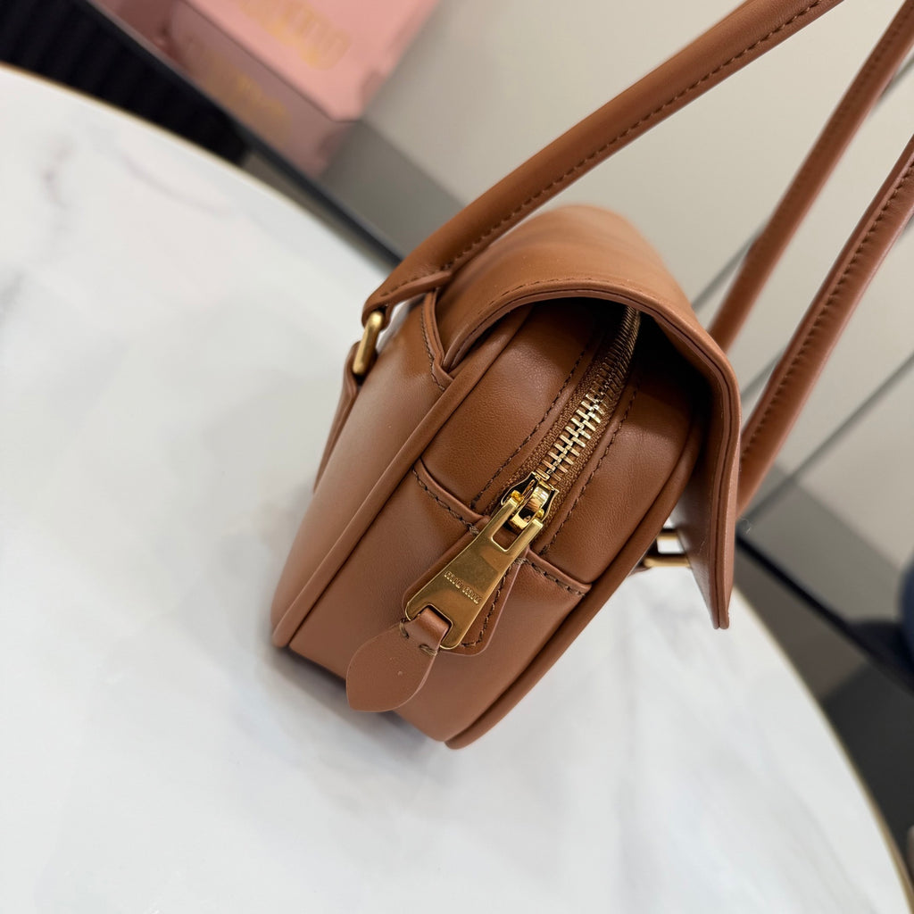 Miu Miu Brown Leather Backpack
