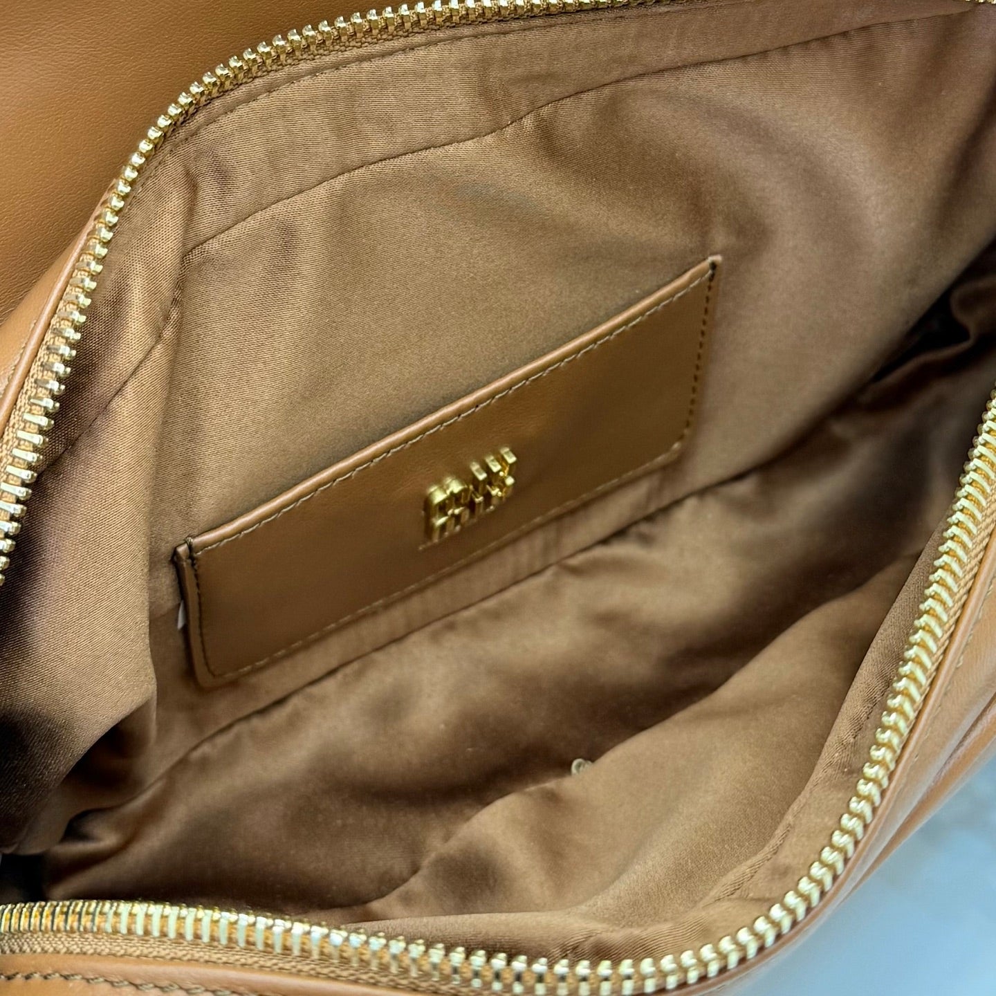 Miu Miu Brown Leather Backpack