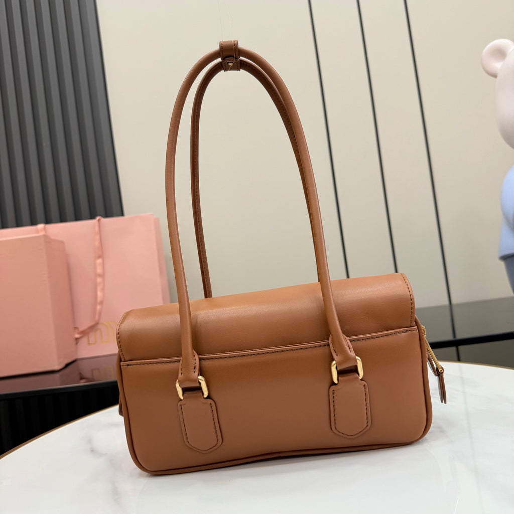 Miu Miu Brown Leather Backpack