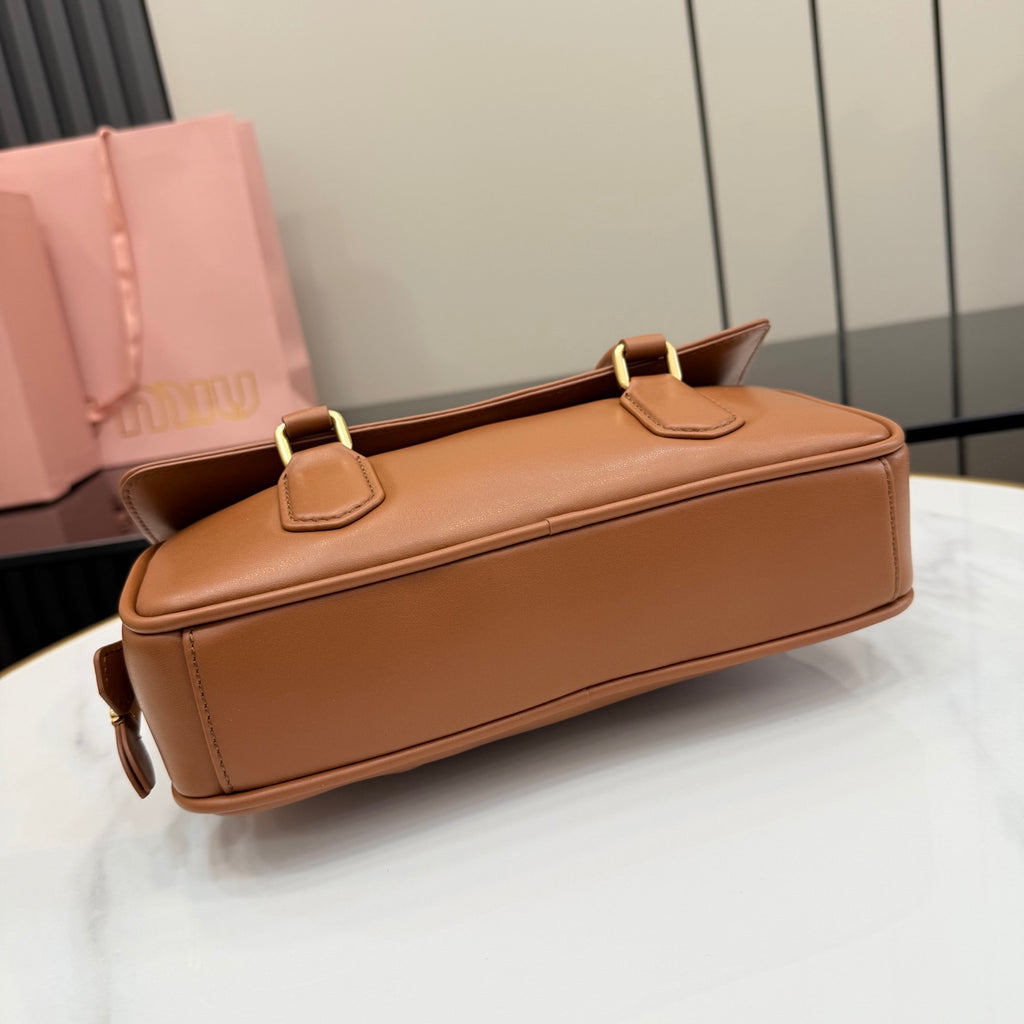 Miu Miu Brown Leather Backpack