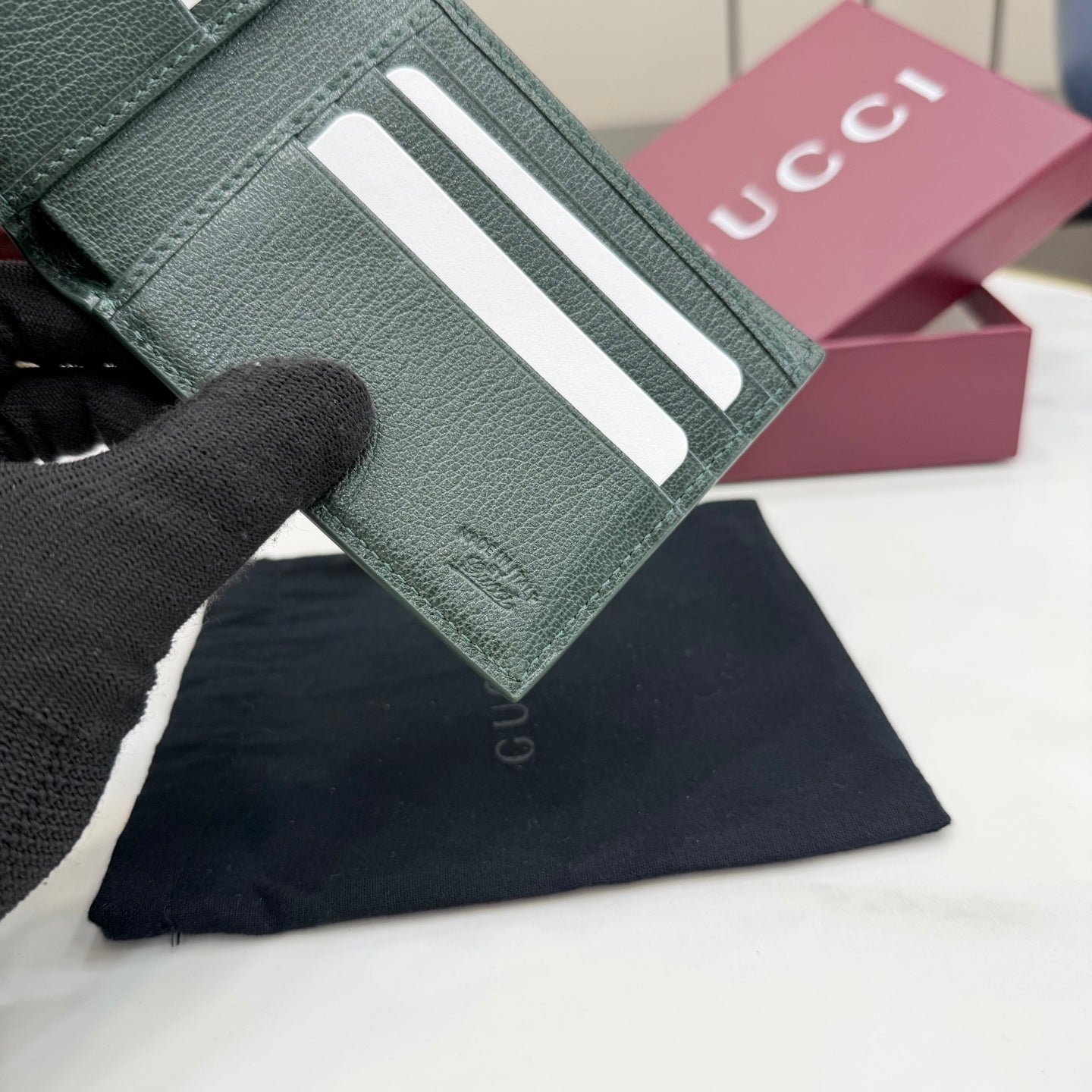 Gucci Green Leather Wallet