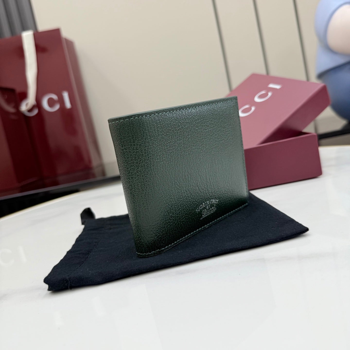Gucci Green Lambskin Leather Handbag