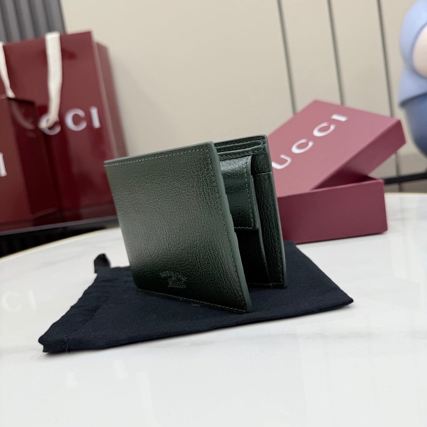 Gucci Green Lambskin Leather Handbag