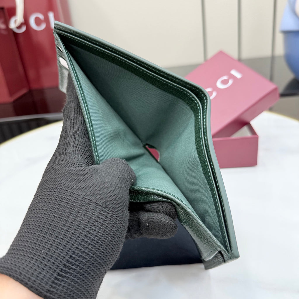 Gucci Green Lambskin Leather Handbag