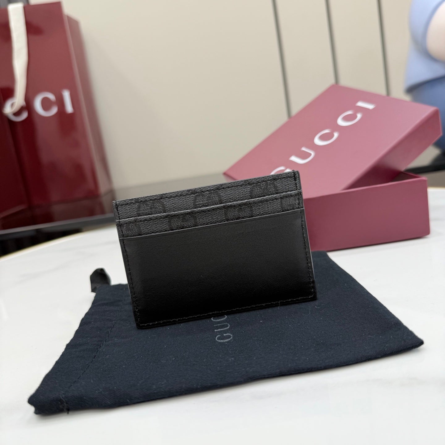 Gucci Black Leather Clutch
