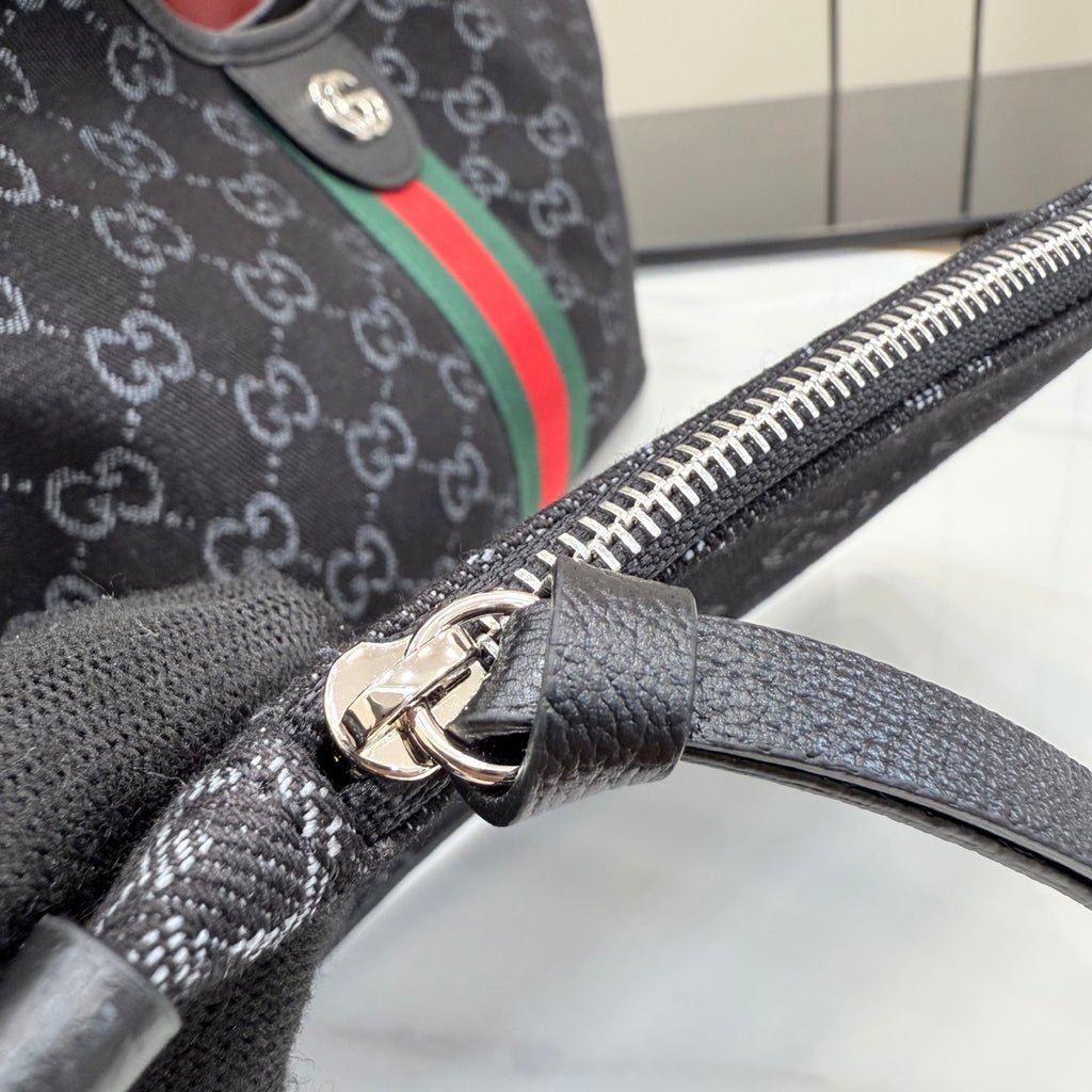 Gucci Light Blue Nylon Double G Tote Bag
