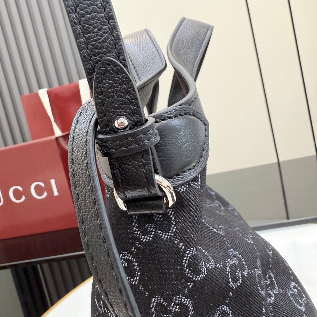 Gucci Light Blue Nylon Double G Tote Bag
