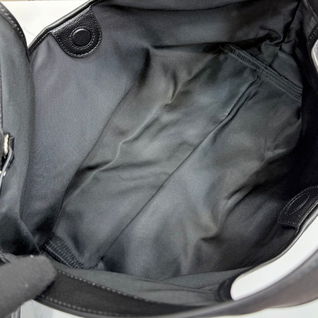 Gucci Black Nylon Double G Quilted Handbag