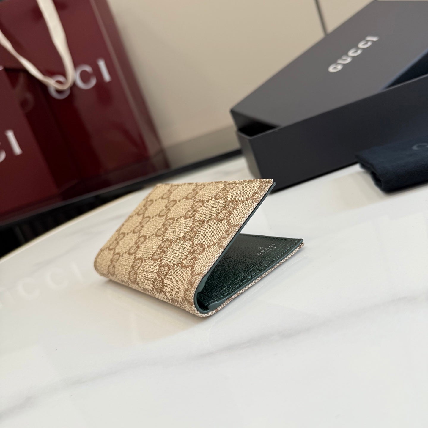 Gucci Black Leather Tote Bag