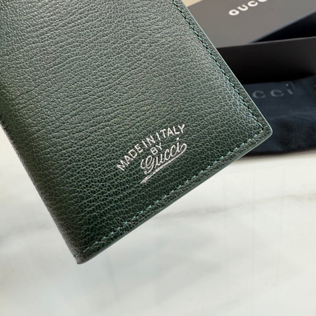 Gucci Green Leather Card Holder