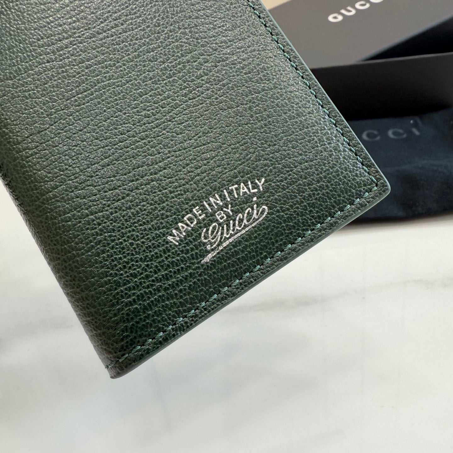 Gucci Green Leather Card Holder