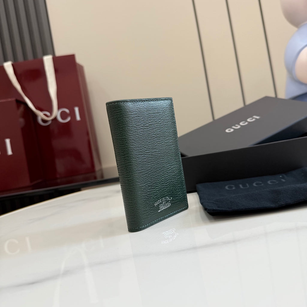 Gucci Green Leather Card Holder