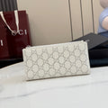 Gucci White Leather Openwork Card Holder