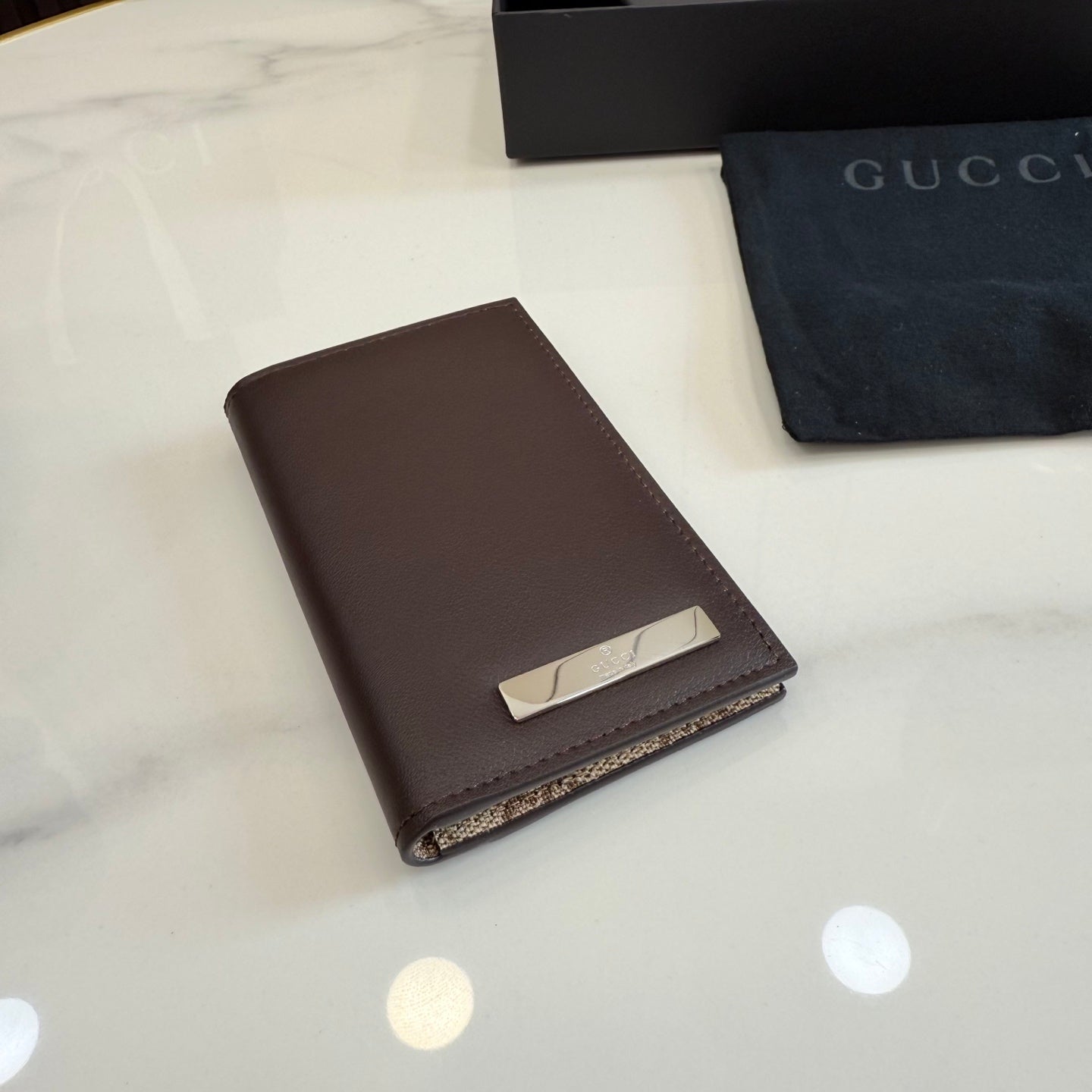 Gucci Brown Leather Card Holder
