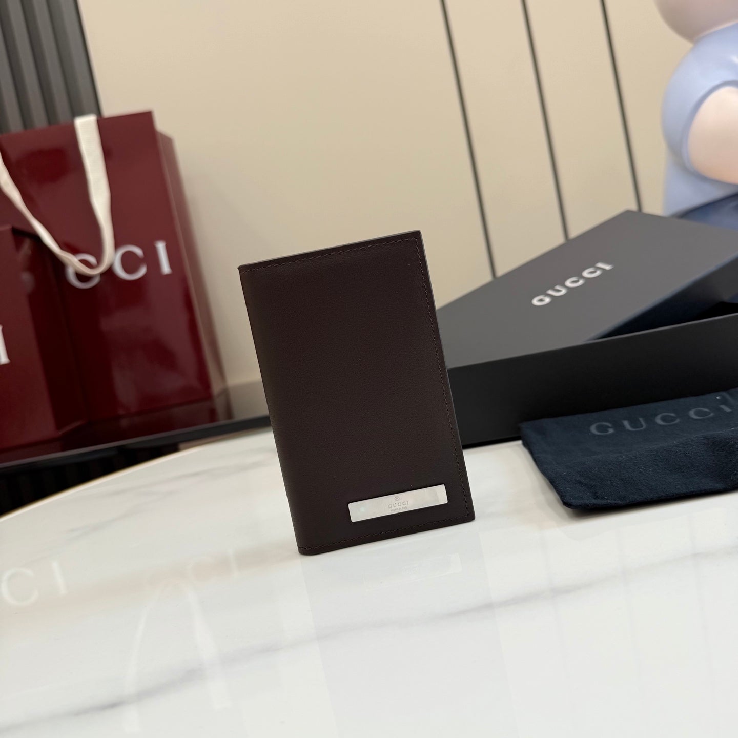 Gucci Brown Leather Card Holder