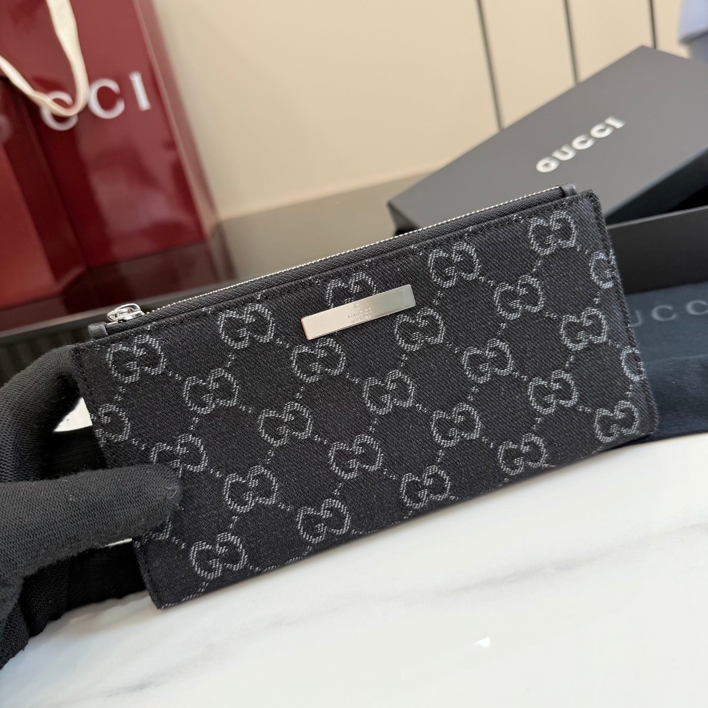 Gucci GG Marmont Black Clutch