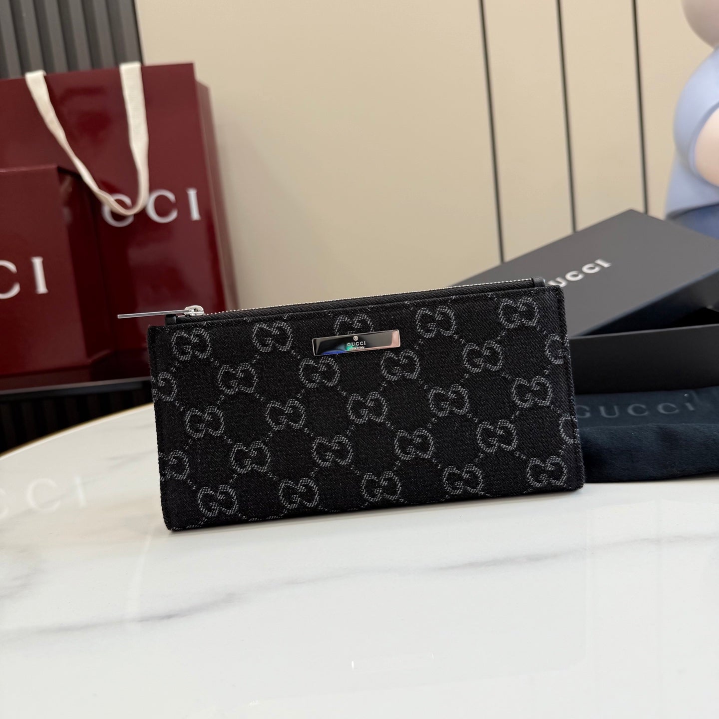 Gucci GG Marmont Black Clutch