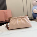 Miu Miu Pink Leather Butterfly-Motif Bow Butterfly Shoulder Bag