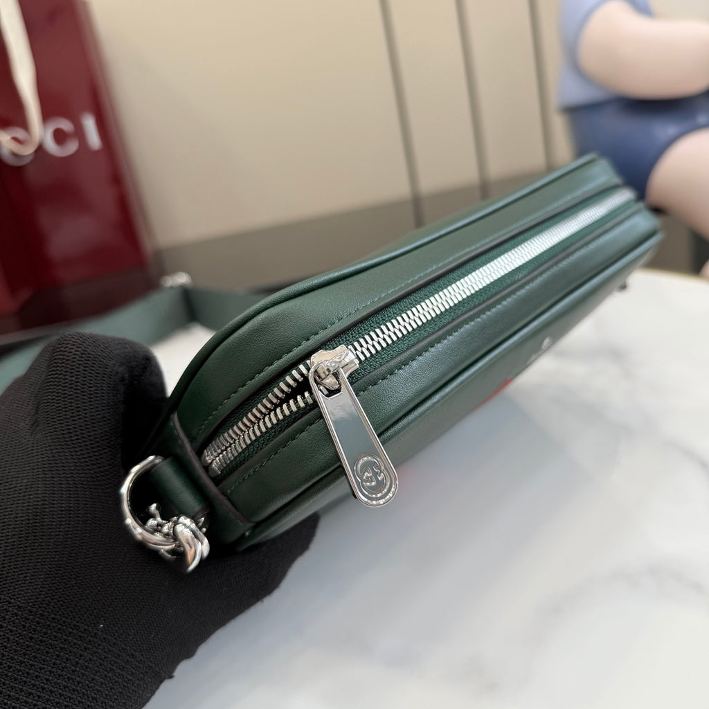 Gucci Green Leather Crossbody Bag