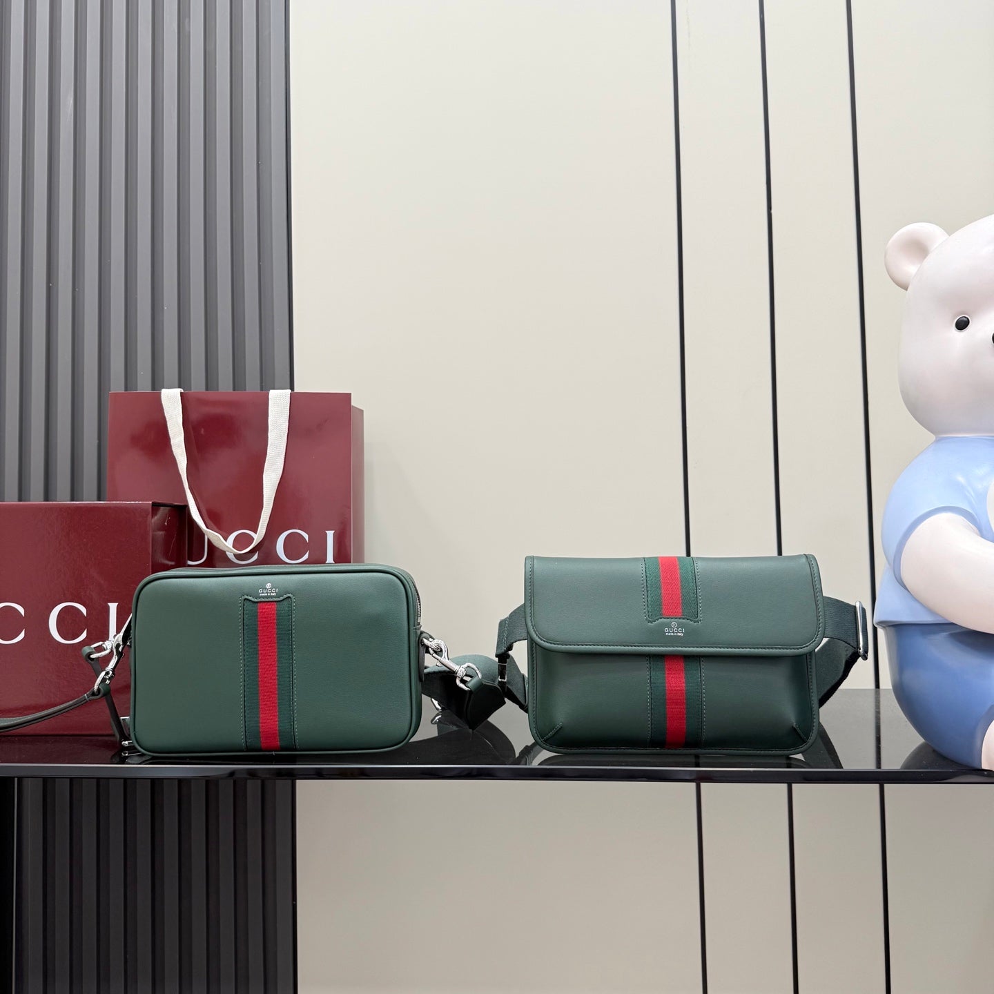 Gucci Green Leather Crossbody Bag