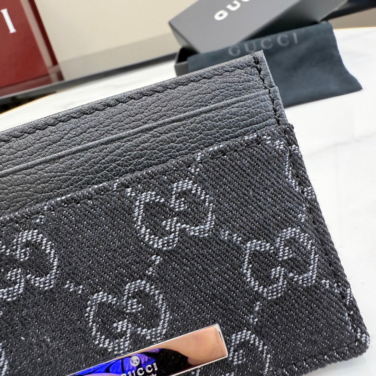 Gucci Black Leather Card Holder