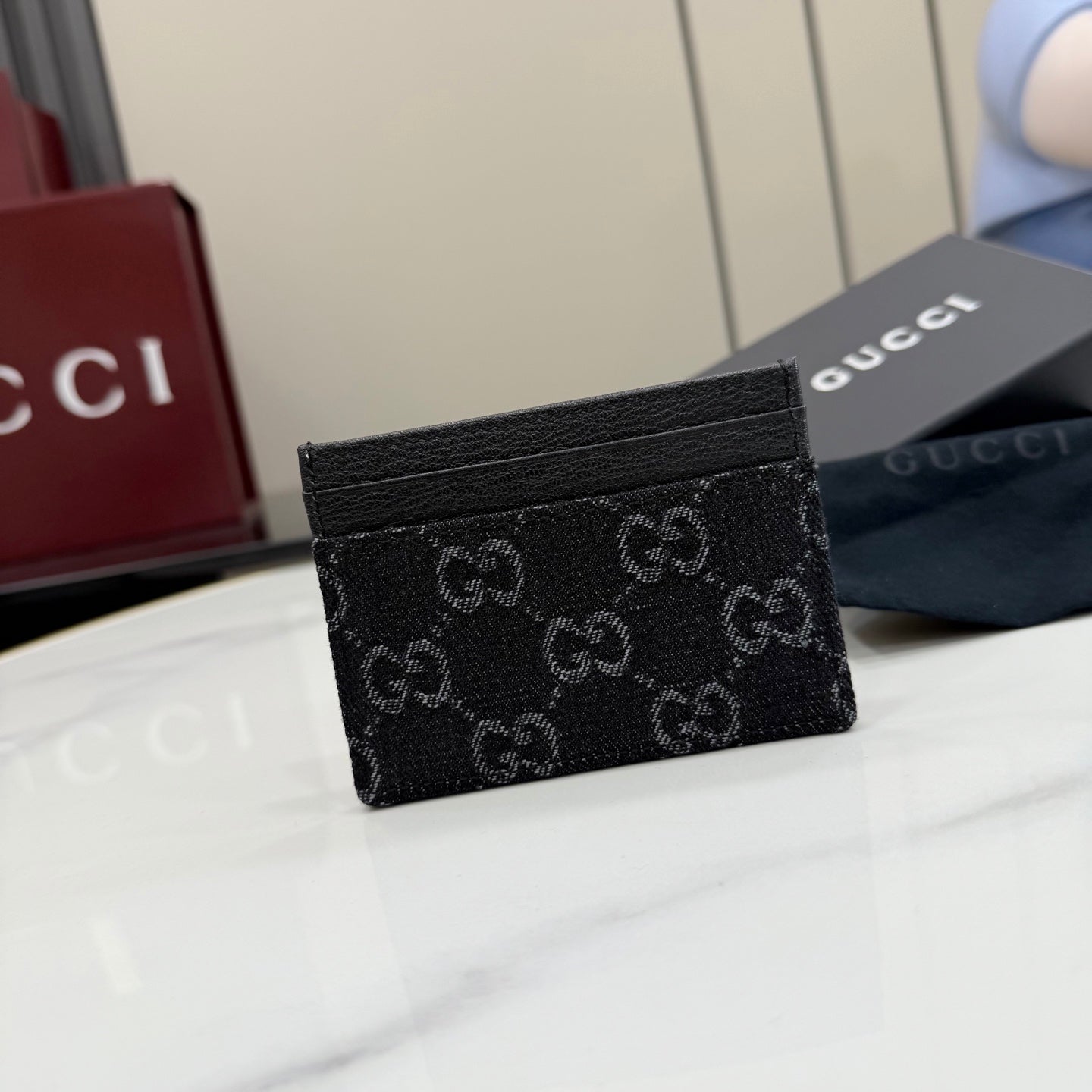 Gucci Black Leather Card Holder